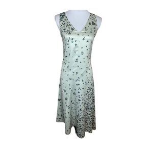 Vince Asymmetrical Floral Dress Mint Size XXS